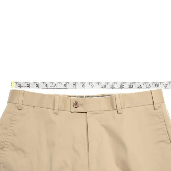 Hiltl NWT Chinos / Casual Pants Size 32 US Dayne In Solid Beige Cotton Blend